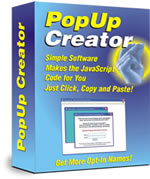 JavaScript popup generator