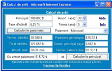 Calculateur de prêt universel